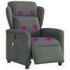 VidaXL Fauteuil inclinable de massage électrique gris foncé tissu 3303125