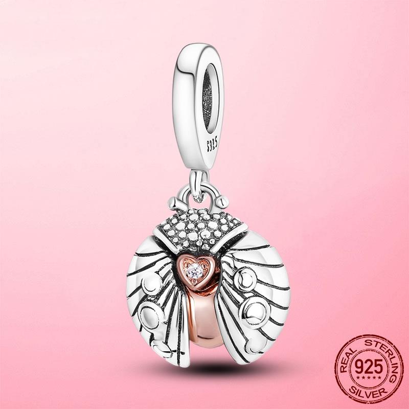 Follow Heart Compass Dangle Charms Beads Pendant Copper Fit Original Bracelets Bangle Diy For Jewelry Making