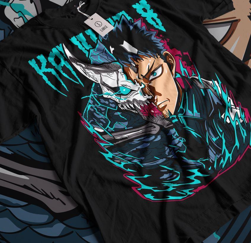 Kaiju No 8 T-shirt Kafka Gift Manga Best Anime Graphic Tee Black Shirt