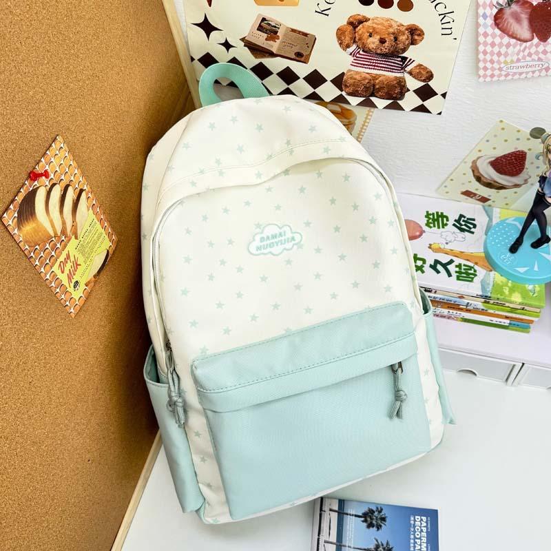 

New niche personality versatile schoolbag women s fresh light backpack travel simple large-capacity backpack Standard