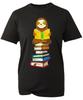 Lazy Sloth World Book Day TShirt Magazines Book Novel Reading Woman Man Summer Fashion Casual Cotton Graphic T Shirts