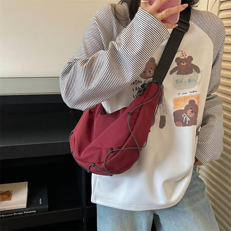 Nylon Shoulder Bag Women's Commuter Crossbody Bag Large Capacity Lightweight Handbag