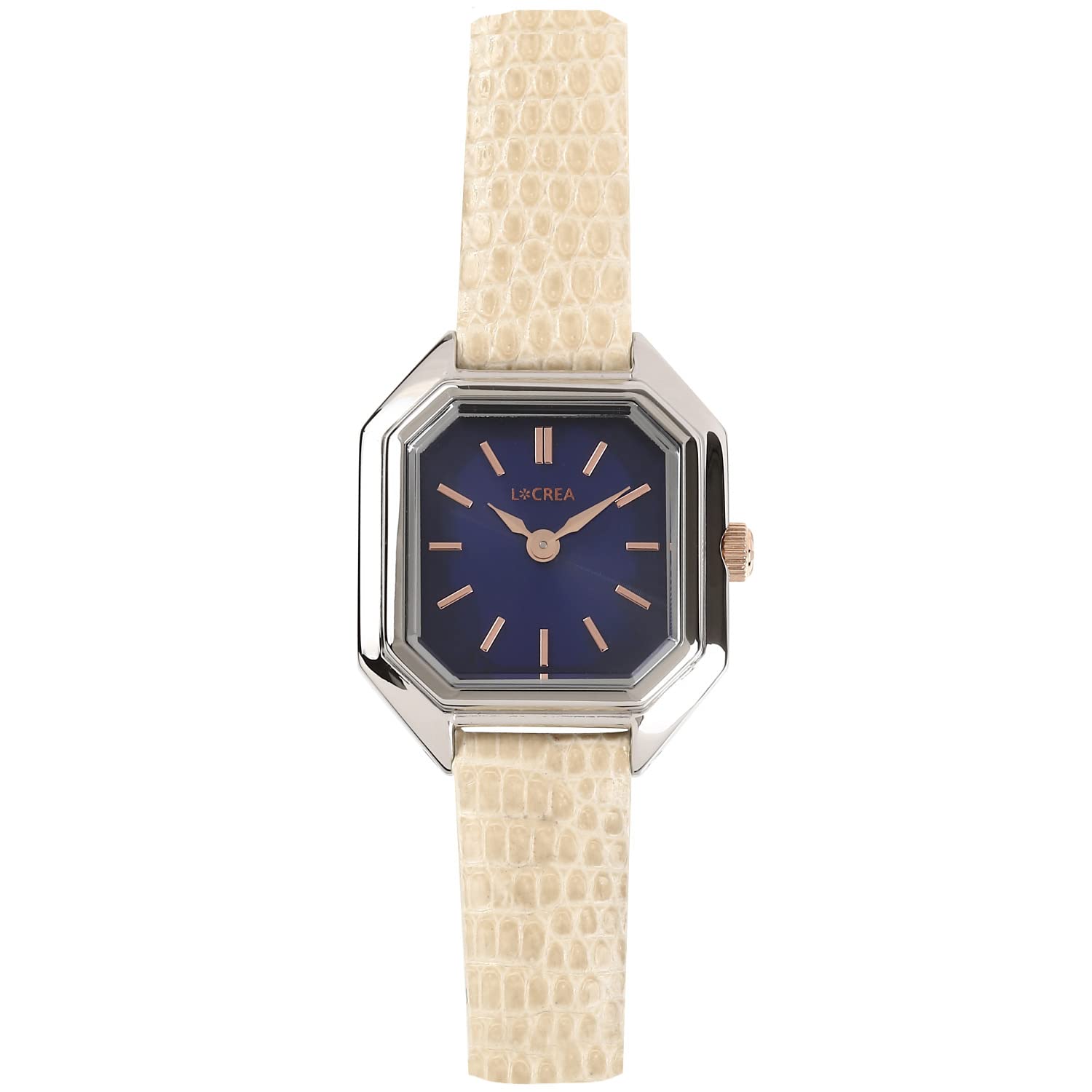 

Solar Watch Ladies Made in Japan LeClair Genuine Lizard Leather [LCREA] LC2004-SS (CARRE/Silver, Belt/LC2004-SSRIV)