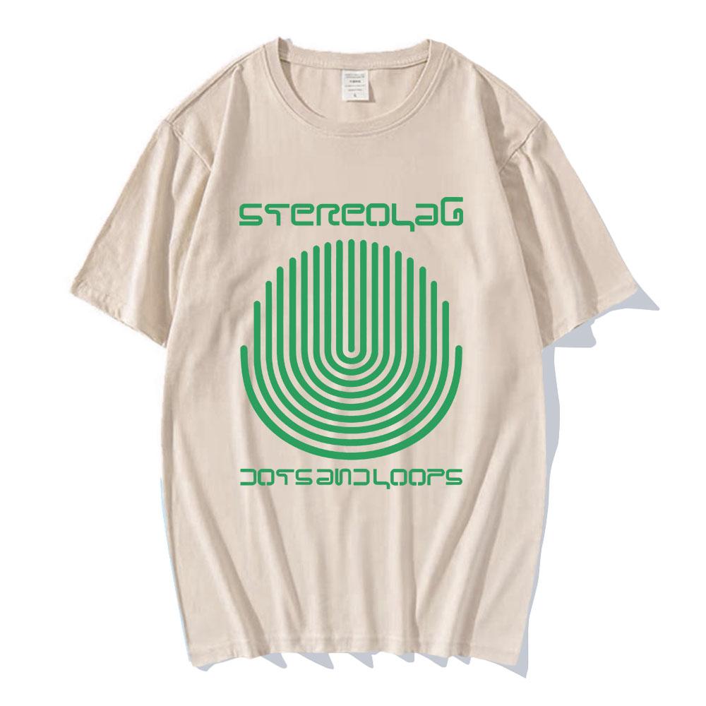 Dots and Loops Tee Stereolab Music Group Printing T-shirt Cotton Summer Short Sleeve Tshirts Streetwear Unisex Men Women Clothes