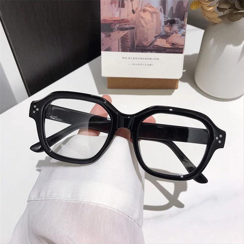2PCS Vintage Leopard Black Frame Glasses Women Men Anti Blue Light Lens Eyeglasses Spectacles Makeup-free Eyewear Accessory