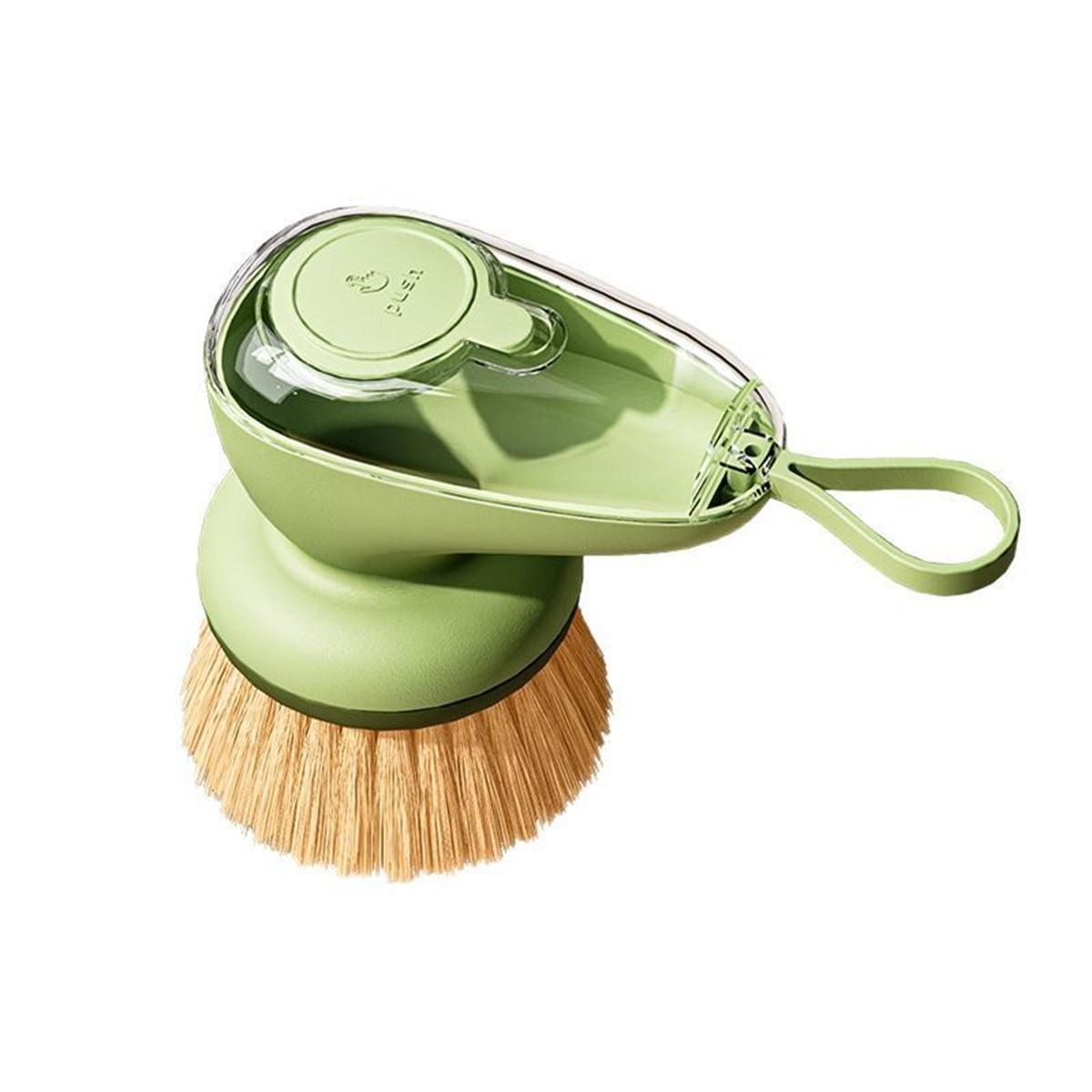Airtight Pump Mechanism Kitchen Cleaning Brush Soap Dispensing Brush