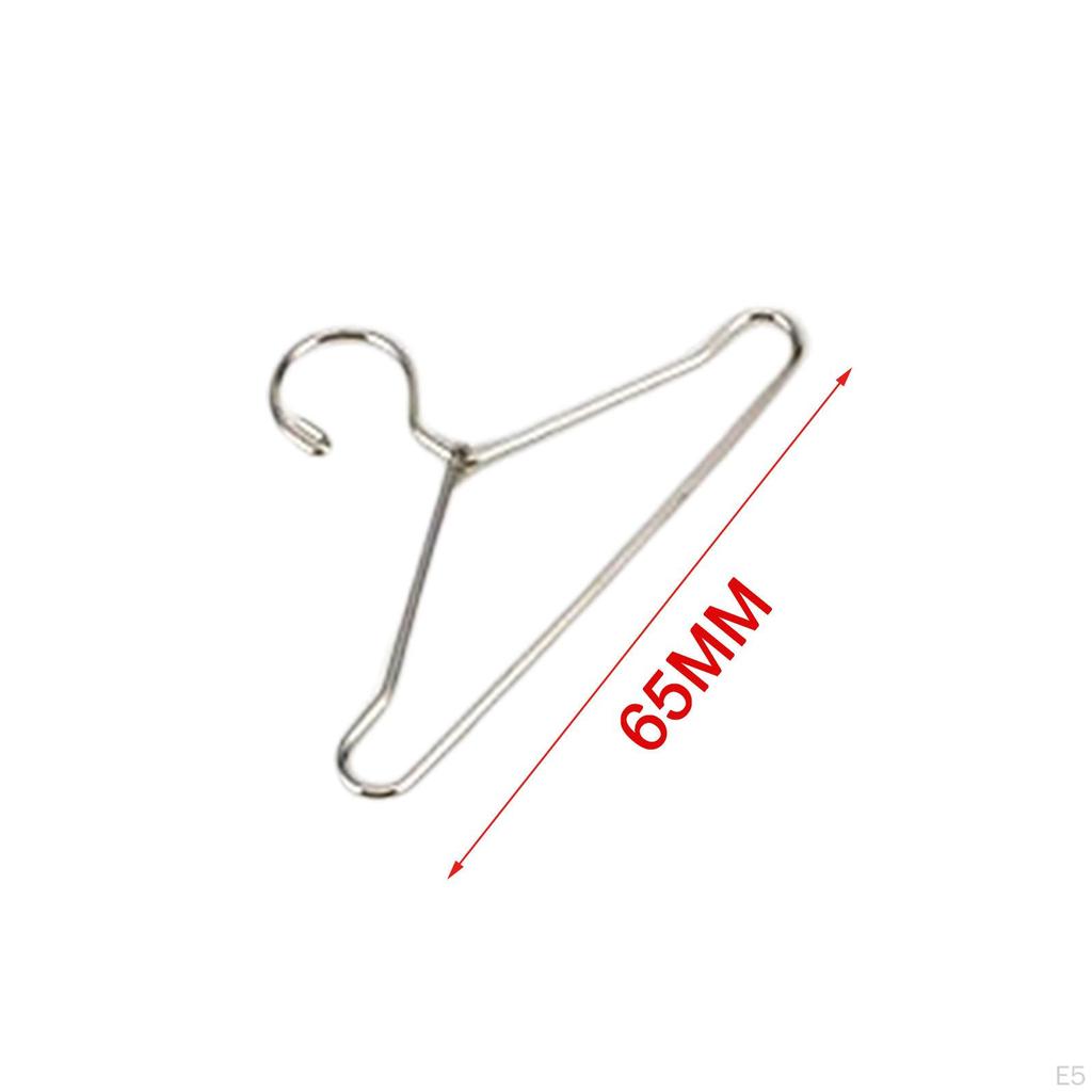 10 Pcs Dress Outfit Holder Dollhouse Furniture Bedroom Decor Doll Clothes Hangers for