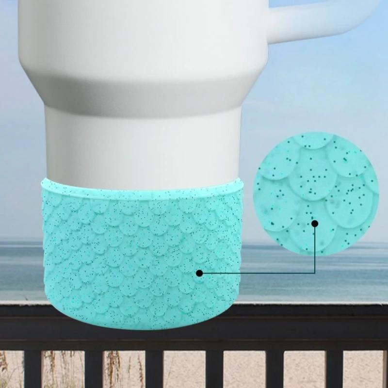 7.5cm Compatible Silicone Cup Base Sleeve for 40 Oz 30 Oz Tumbler Non Slip Rubber Durable Elastic Bottle Protector