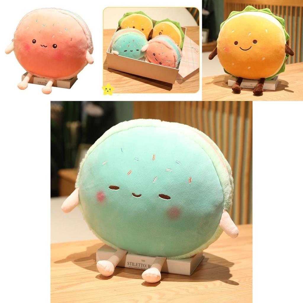Hamburger Plush Toy With Pp Cotton Soft Filling For Kids Gift And Cozy Hand Warmer