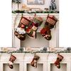 Elegant Cloth Christmas Stockings With Festive Santa And Snowman Motifs For Decorations