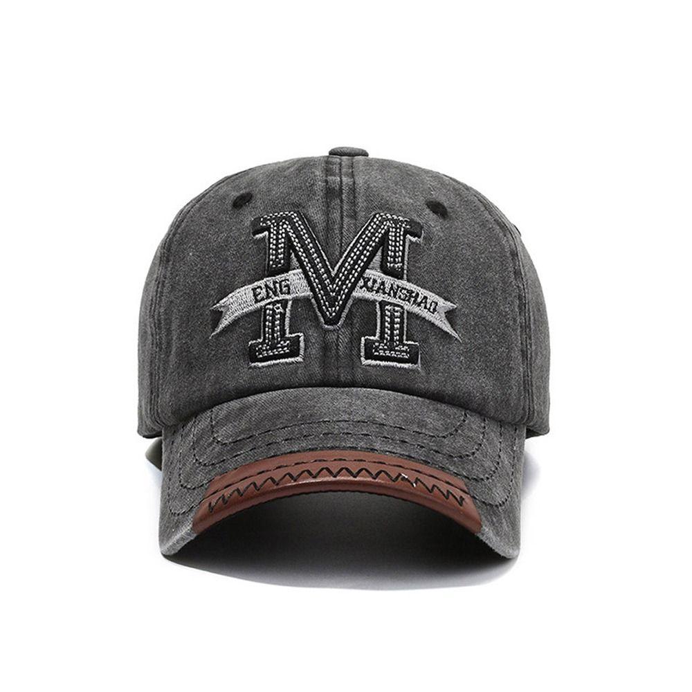 Outdoor Sports M Embroidery Baseball Caps Quick-drying Snapback Peaked Cap Letter Sun Hats