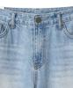 NOIRER FOR WOMAN Cotton Loose Flare Pants (Light Blue)