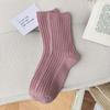 New Winter Thicker Cashmere Wool Women Socks Casual Japanese Fashion Solid Color Long Sock Girls Thermal Warm Crew Sock