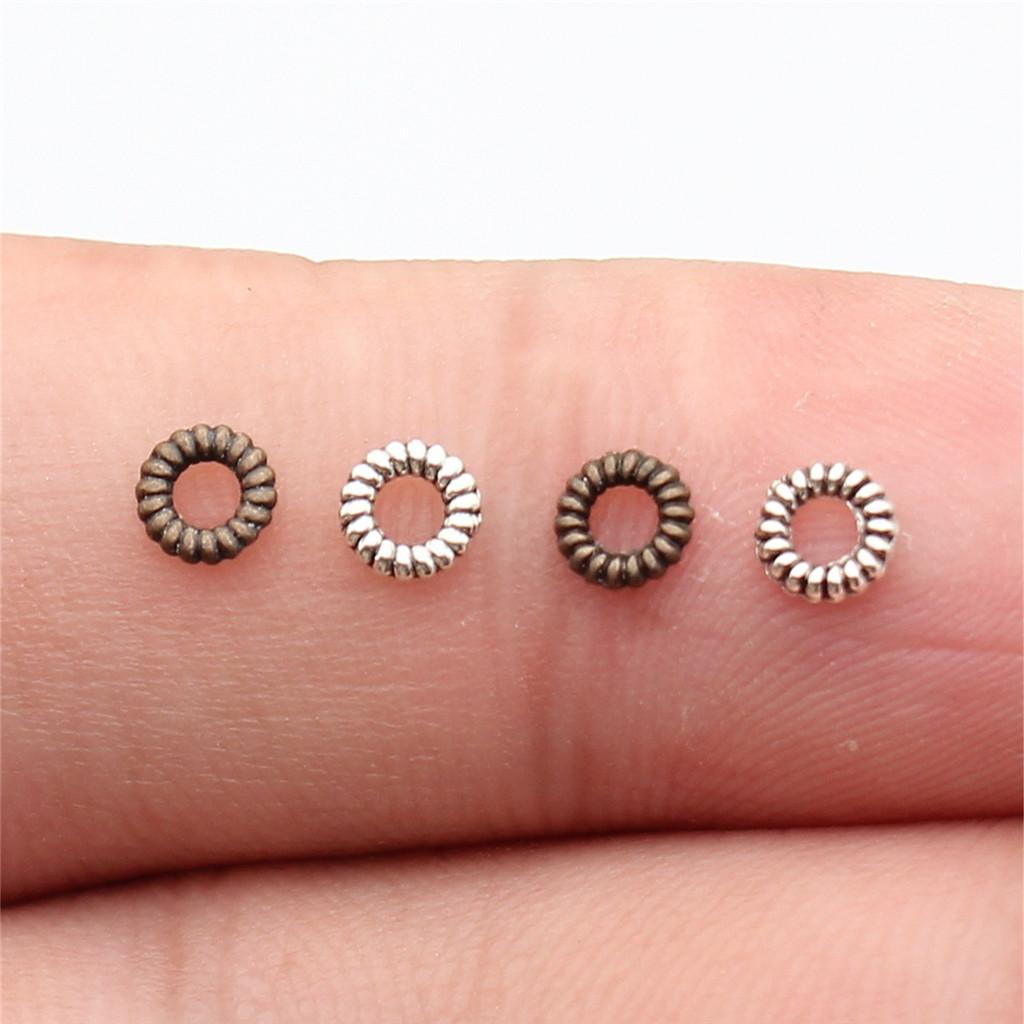 Caps Beaded Edge Spacer Beads Antique Style For DIY Jewelry Projects