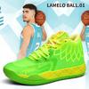 Primavera y verano verde nuevo 2025 púrpura malla transpirable zapatos deportivos zapatos de baloncesto para hombre rojo estudiantes y adolescentes