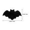 8Pcs Halloween Bat Shaped Placemats Felt Black Dining Table Mats Halloween Party Decorations Tableware Spider Web Placemats