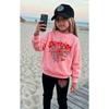 Girls' Heart Spider Casual Comfortable Soft Loose Pullover Sweatshirt and Leggings 2-Piece Set, New Autumn/Winter, Playful, Sweet and Cool Style
