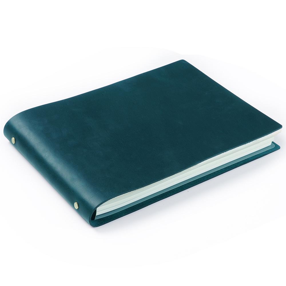 A4 Horizontal Handmade First Layer Cowhide Retro Notebook/Diary/Sketchbook