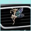 Exquisite Alloy Rhinestone Bee Butterfly Dragonfly Car Air Vent Perfume Clip