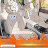 Women's Cute Cartoon Plush Winter 3-Piece Car Seat Cushion Set for Five-Seat Vehicles