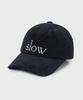 SLOW RECORD HOUSE Slow Corduroy Ball Cap_Navy