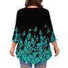 Women's Fashion Casual Round  Neck 3/4 Sleeve Oversized Top