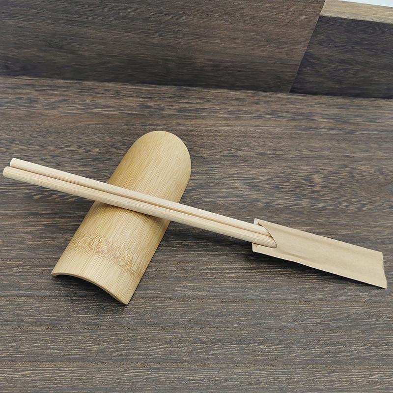 Food-Grade Kraft Paper Chopstick Sleeves - Disposable, Plain, Restaurant Use