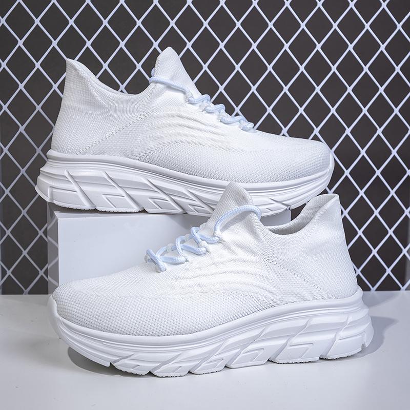 Red Sneakers for Women 2025 New Fashion Stretch Sneakers Large Thick Bottom Tenis Masculino Couple Training Vulcanized Shoes