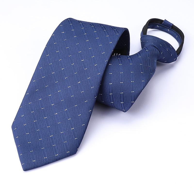 Men's Korean Style Zipper Striped No-Tie Professional Wedding Tie