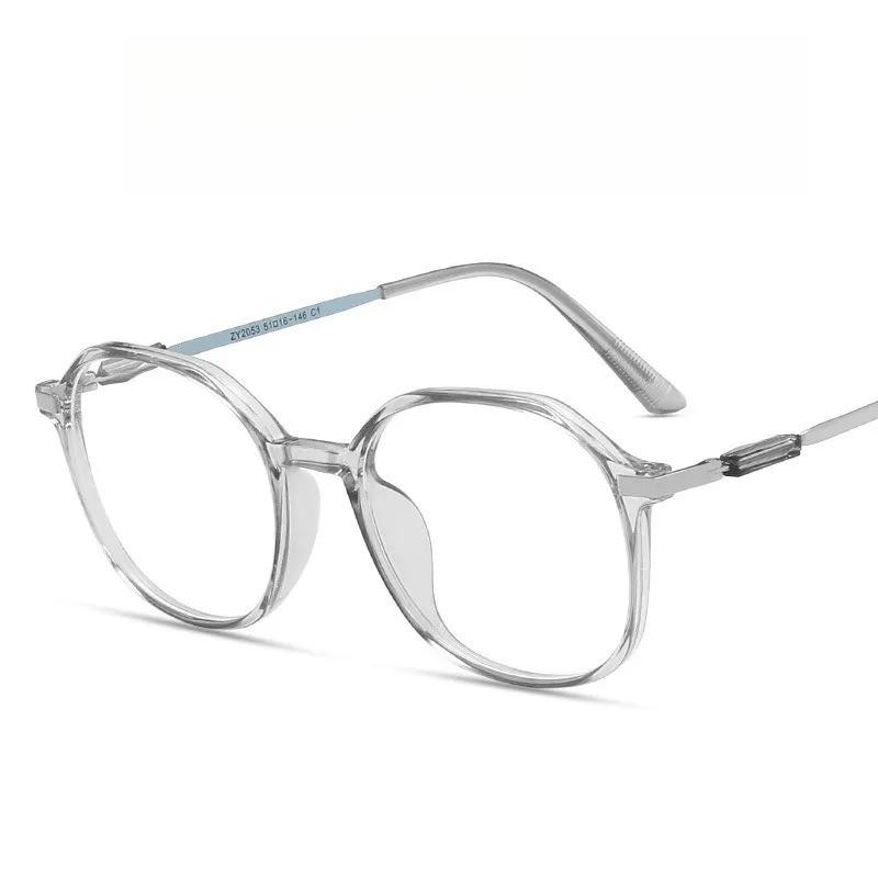

New Women s Flat Mirror Polygonal Women s Decorative Glasses Frame Suitable for Daily Wearing in Photography серый