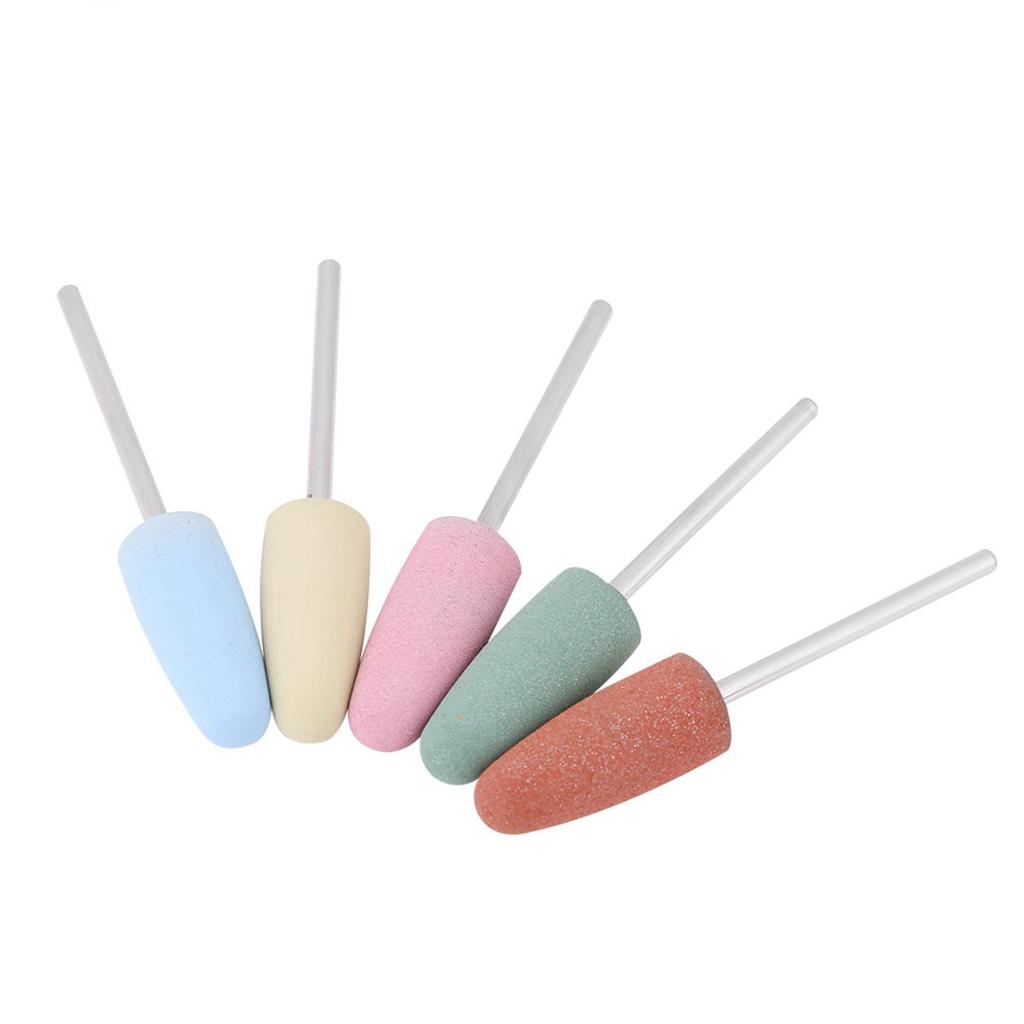 5pcs Nail Art Silicone Polisher Nail Grinders Drill Bits Manicure Machine Tools Smoothing Drill