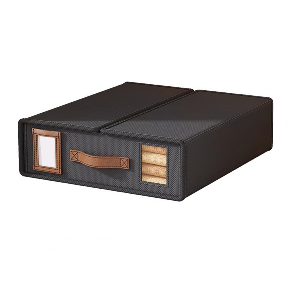 Foldable Sheet Storage Container Seasonal Clothing Organizer Capacity Sheet Organizer Storage Box with Window for Sheets