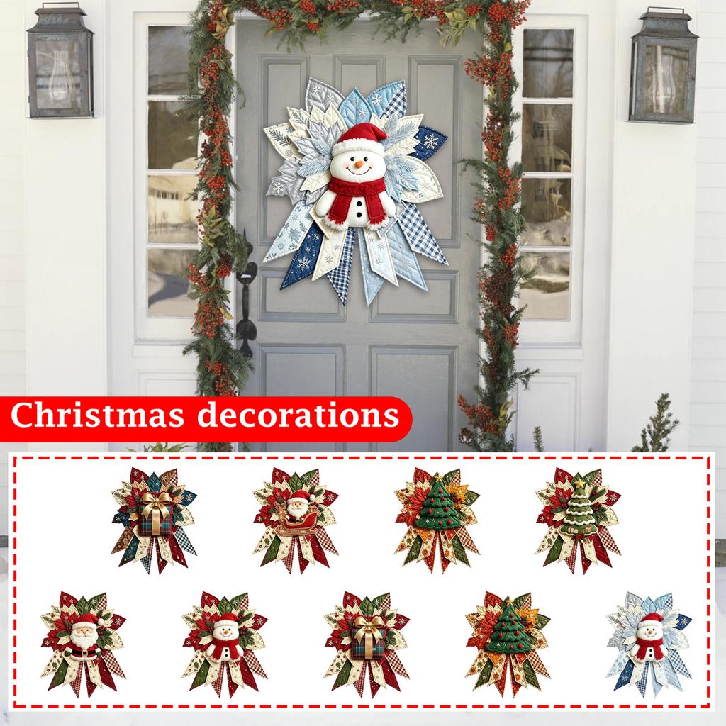 Gesteppte Weihnachts-Türdekoration Nähset mit festlichem Stoff für DIY-Feiertagsbastelarbeiten