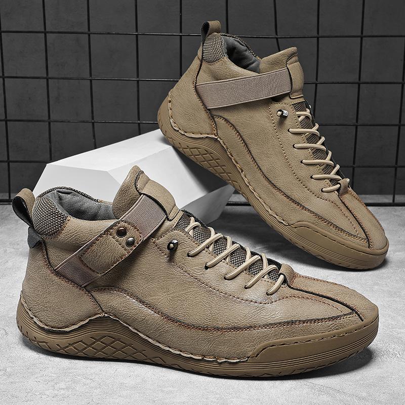 Мужские кожаные удобные мягкие носки с рисунком ручной работы — фото 10