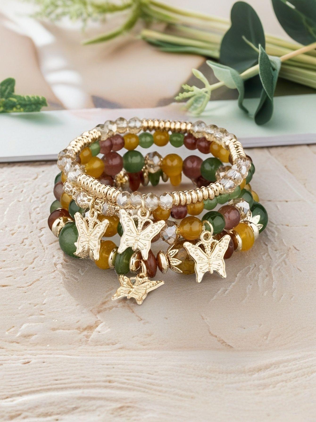 JYL TS Bracelet Rose Chain  Multi-layer Enhances Romantic Luxury dark color японские индиго