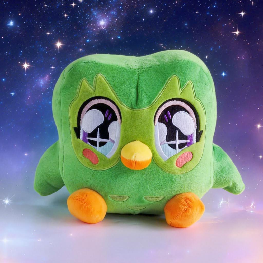 Latest Kawaii Duolingo Green Owl Plush Toy Plushie of Duo The Owl Cartoon Anime Owl Doll Soft Stuffed Children Birthday Playthings Gift Idea