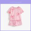 Girl Summer Outfit Twopiece Cotton Cartoon Dress Set For Kids