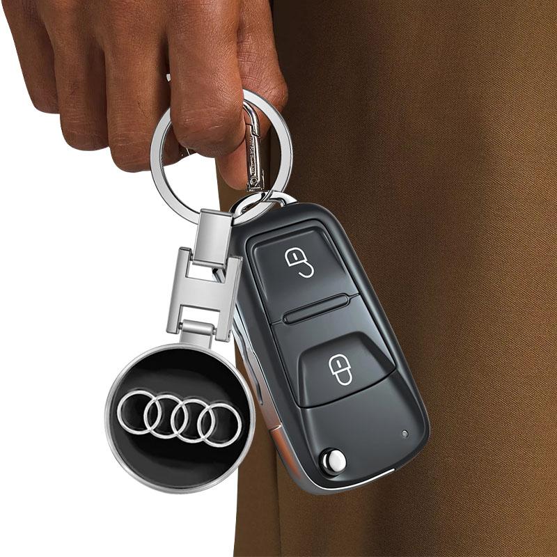 Car Keychain Car Emblem Gift with Key Ring Auto Accessories for Audi C7 C6 C5 B5 B6 B7 B8 B9 D3 Q3 Q5 Q7 TT A1 A3 A4 A5 A6 A7