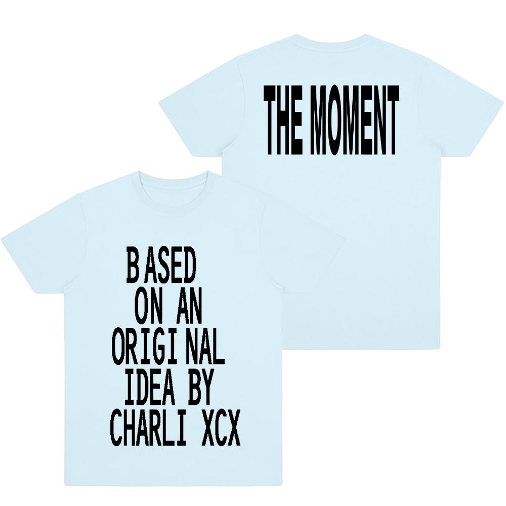 

Charli Xcx The Moment Tee Fashion Women s T-shirt Grunge Cult Graphic T-shirt Unisex Summer Cotton Short Sleeve High Quality Top S світло-синій колір
