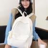 Schoolbag Japanese Ins Campus Casual Solid Color Schoolbag Simple Versatile Lightweight Backpack High School Student Backpack Ins Style