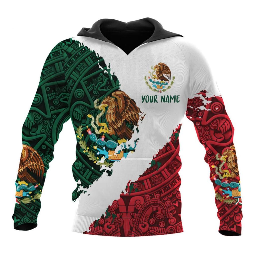 2025 Europe, America, Europe and America men's sweater Mexico logo boys sweater 3D printing autumn and winter hooded sweater