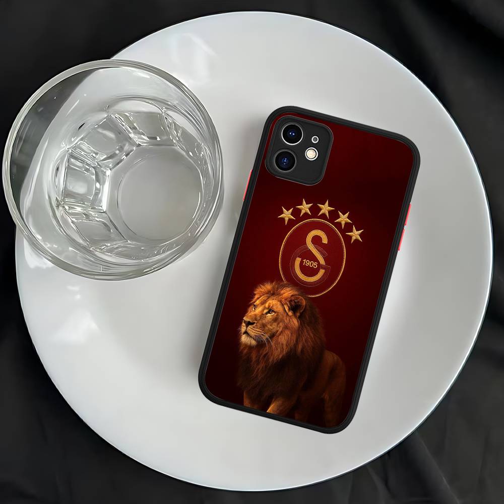 Fotbalový tým Galatasaray Pro Silikonový matný kryt na telefon Pro iPhone 16 Pro Max 15 14 13 12 11 X XS MAX