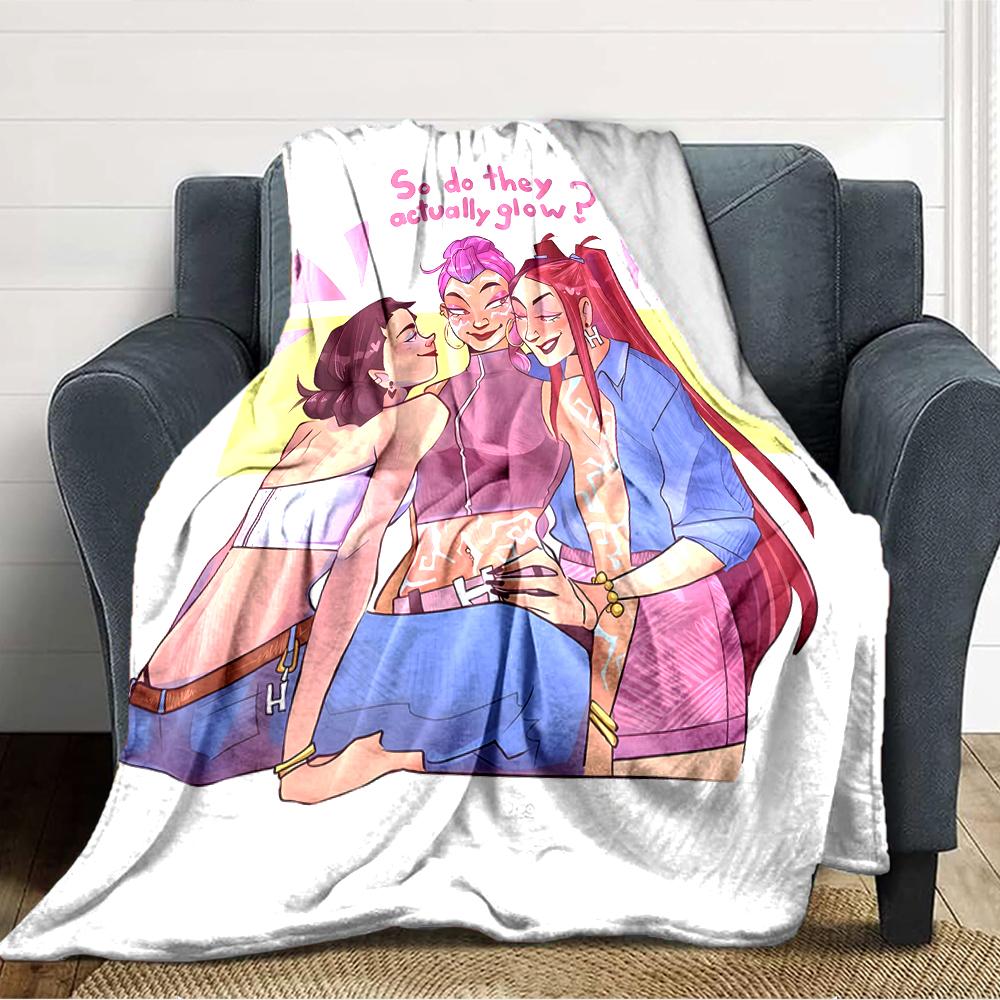 1pc KPop Demon Hunters30 Blanket, Gift, for Men and Women, Soft Blanket, Good for Sofa Bed Couch Travel, Lightweight Flannel Blanket