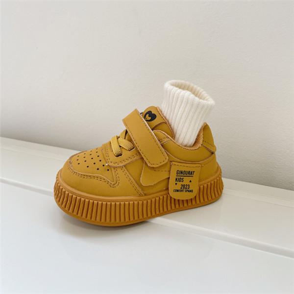 

New Spring Baby Shoes For Boys Leather Toddler Kids Casual Shoes Soft Sole Outdoor White Tennis Fashion Girls Sneakers 21