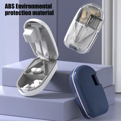 Pillendose-Organizer mit Cutter, lebensmittelecht, BPA-frei, vielseitig einsetzbar, kompaktes Design, tragbare Reise-Pillendose, Tablet-Organizer