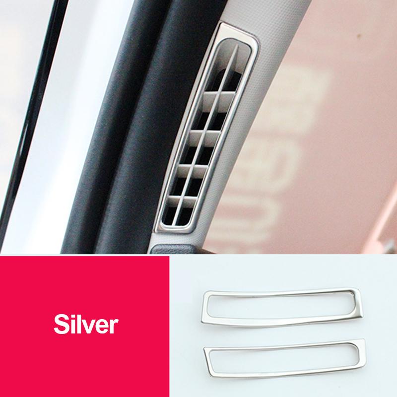 Per Hyundai Tucson NX4 2022 2023 Acciaio inossidabile Auto Uscita aria condizionata anteriore Copertura decorativa Cornice A Colonna Accessori