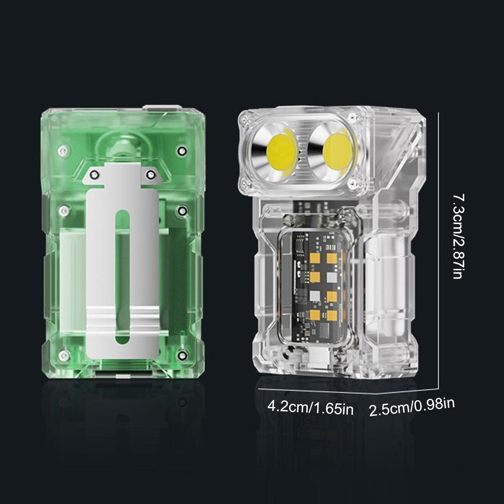 COB+SMD LED Outdoor Mini Flashlight USB Rechargeable Camping Work Light Rotatable Hat Clip Light for Camping Fishing Walking
