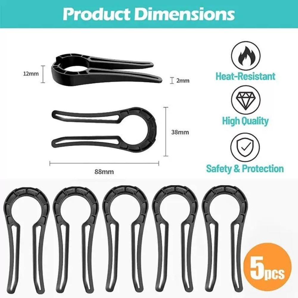 10pcs Black Stove Knob Covers Plastic Kid Proof Locks New Oven Knob Covers for Pet Kid