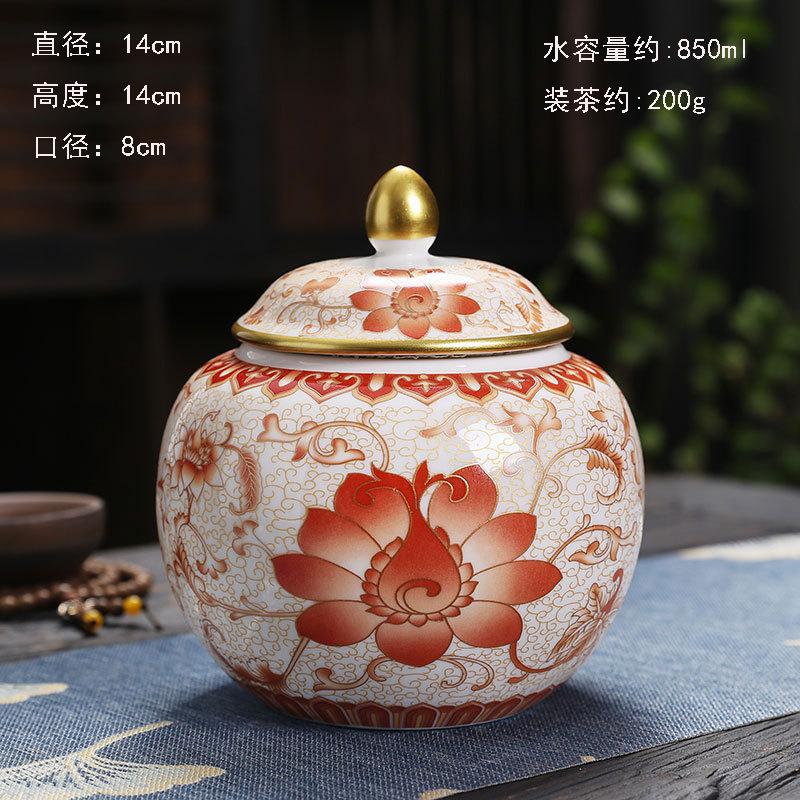 Ceramic Ginger Jar Decor Jar Big Belly Household Enamel Half Pound Sealed Jars Tea Canister Versatile Storage Jars Home Decor