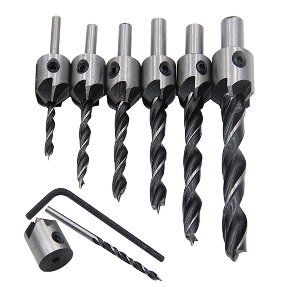 Three-Point Woodworking Countersink Drill Bit Set